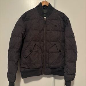 Authentic LACOSTE Men's Grey Down-filled Bomber Winter Jacket